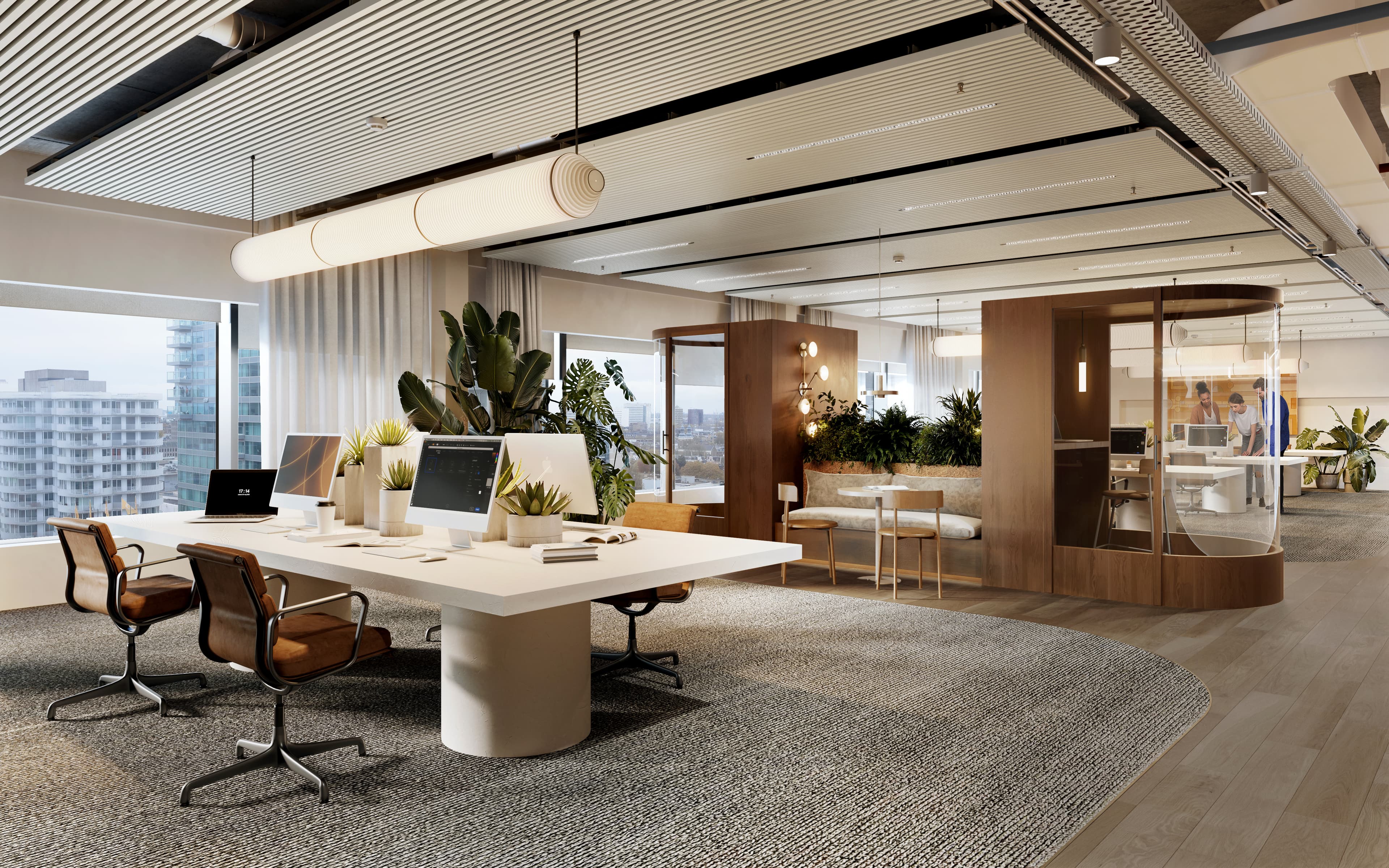 Interior render office floor