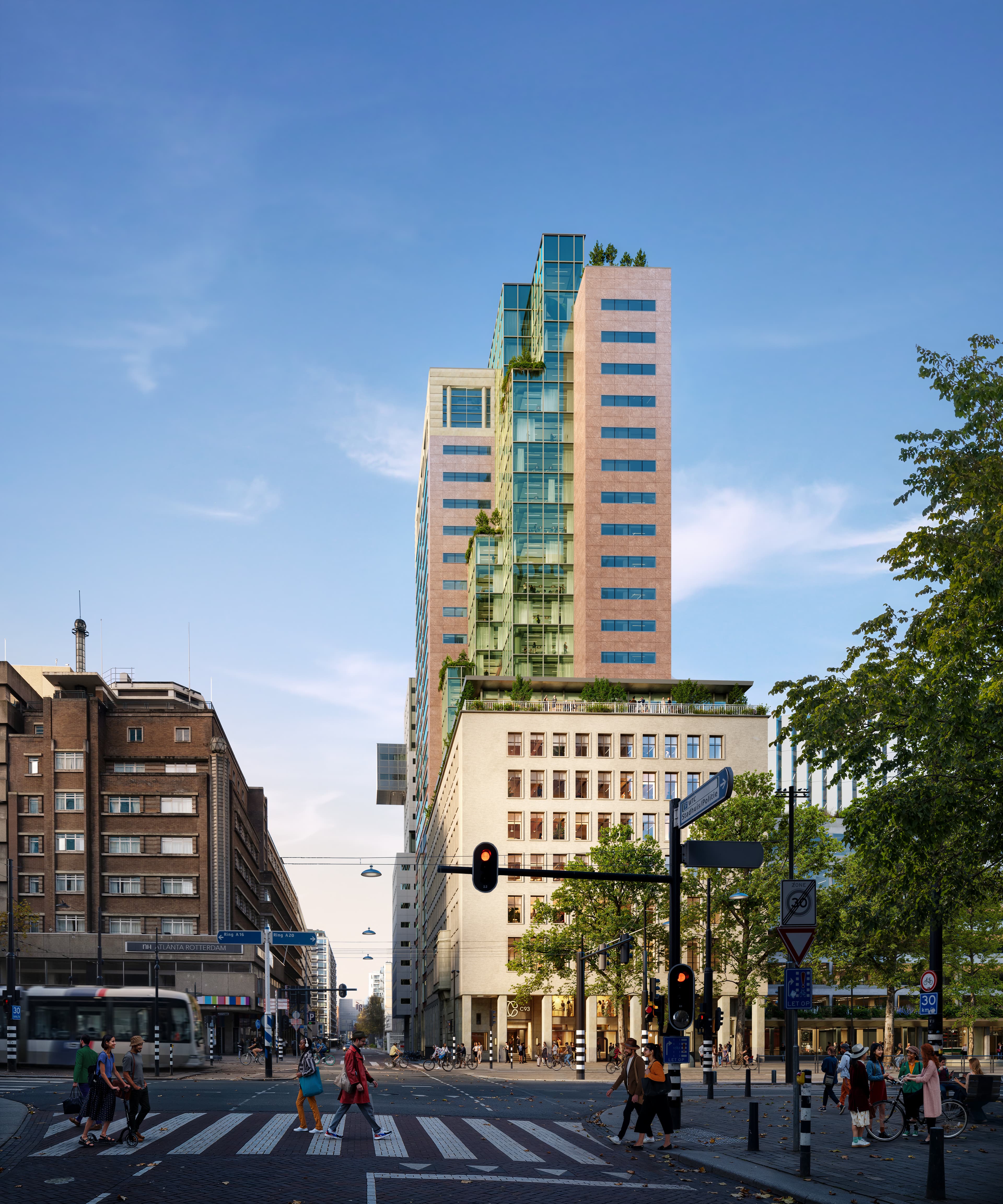Exterior render from the Coolsingel